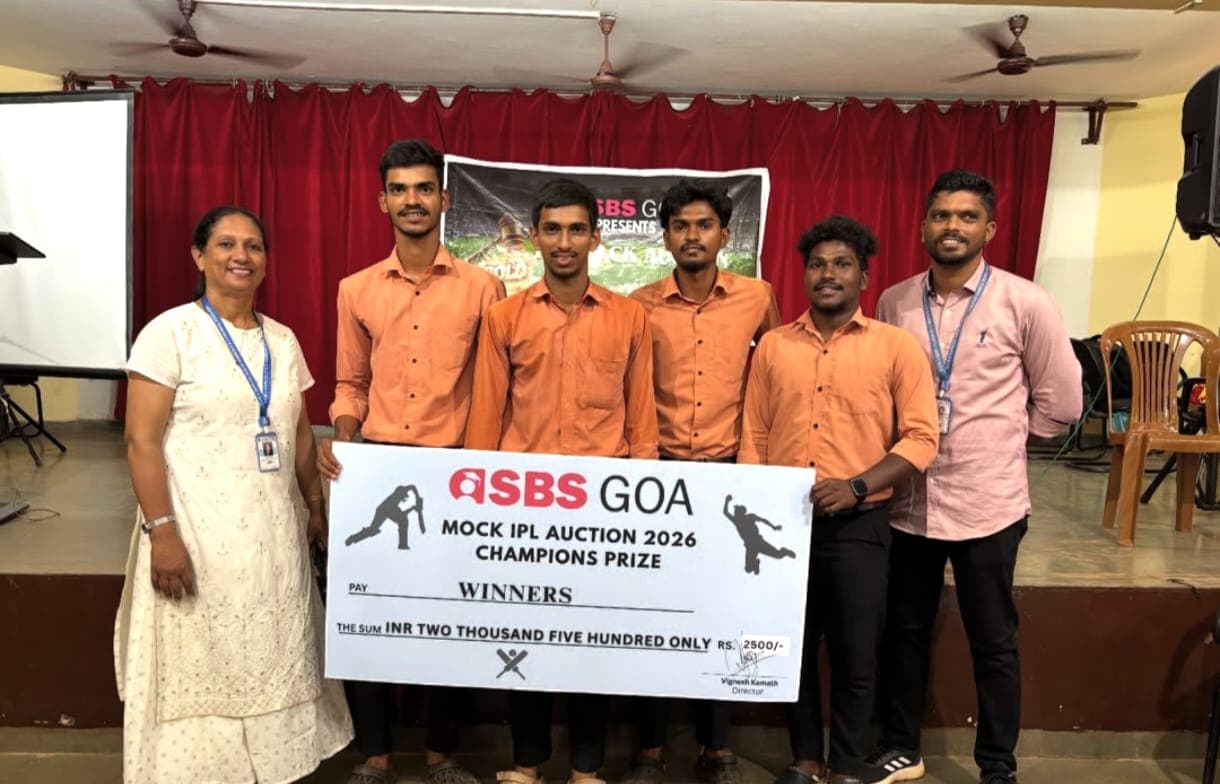 Mock IPL Auction 2026 at ASBS Goa | Sports Management Career for BCom Graduates